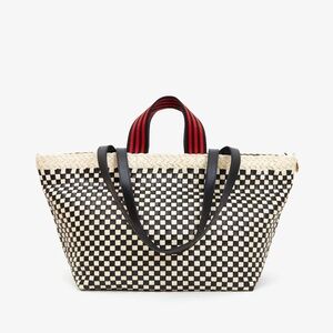 Stylish Black and White Checkered Tote Bag